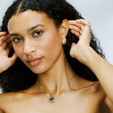 Two-Tone Ribbed Earring