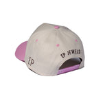 Back of the pink EP Teddy Trucker Hat with EP Jewels embroidery