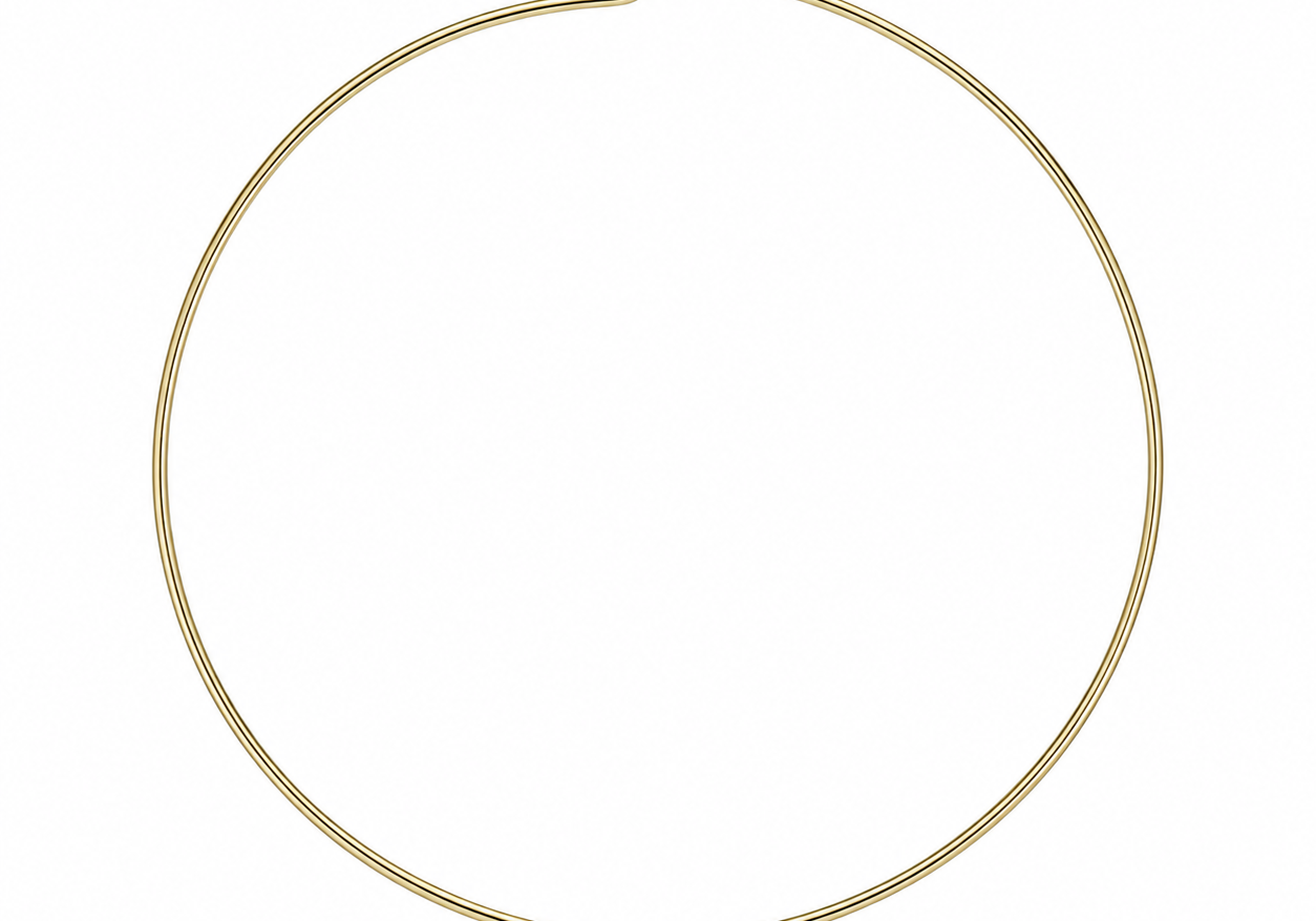Thin gold cuff necklace