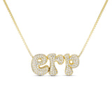 Iced Jumbo Initials Necklace