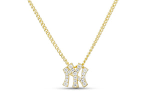 CZ MINI NY YANKEES NECKLACE