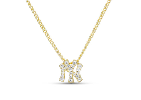 CZ MINI NY YANKEES NECKLACE