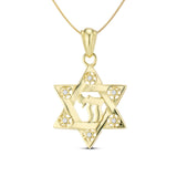 Star Of David + Chai Necklace