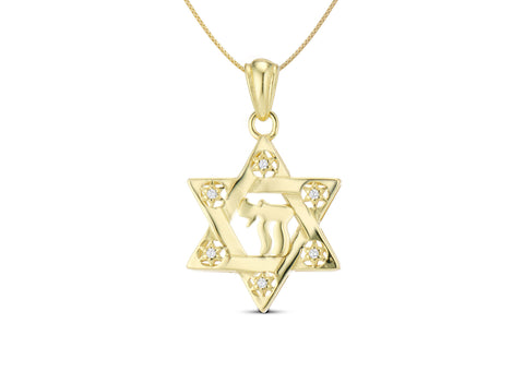 STAR OF DAVID + CHAI NECKLACE