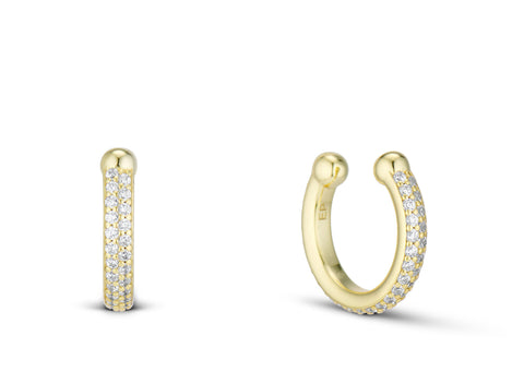 CZ PAVE CUFF EARRING