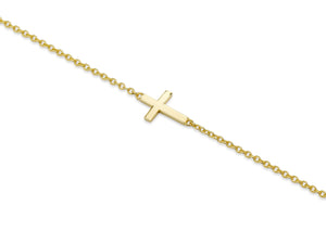 SIDEWAYS CROSS ANKLET