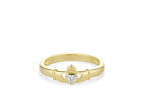 CZ CLADDAGH RING