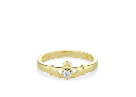 CZ CLADDAGH RING