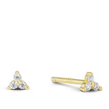 Cz Tri-star Stud Earring