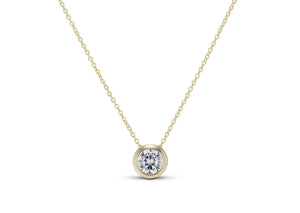 CZ BEZEL NECKLACE