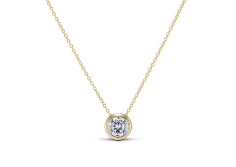 CZ BEZEL NECKLACE