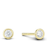 Cz Gold Stud Earring