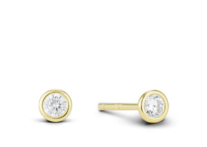 CZ GOLD STUD EARRING