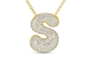 ICED JUMBO LETTER NECKLACE