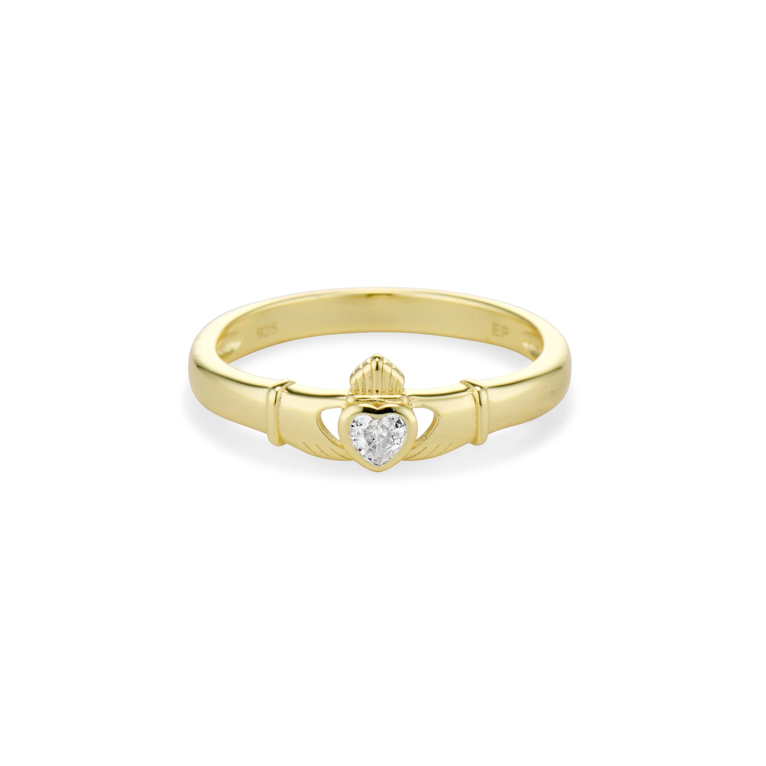Cubic zirconia 2025 claddagh ring