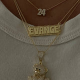 Baby Cz Double Digit Number Necklace