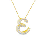 Iced Jumbo Script Letter Necklace