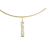 CZ Nameplate Cuff Charm