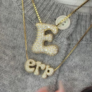 ICED JUMBO INITIALS NECKLACE