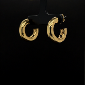 SMALL GOLD CHUNKY HOOP EARRING