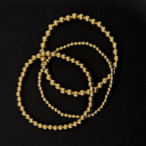GOLD BALL BEAD BRACELET