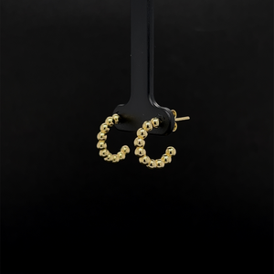 MINI GOLD BALL HOOP EARRING