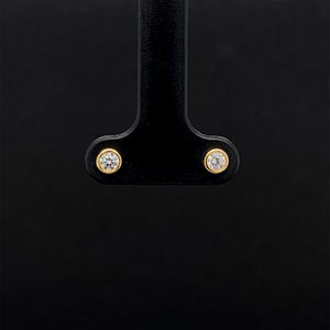CZ GOLD STUD EARRING