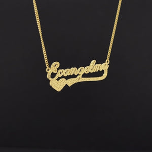 SWEETHEART SCRIPT NAMEPLATE NECKLACE