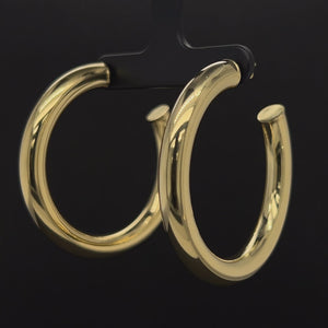 LARGE GOLD CHUNKY HOOP EARRING