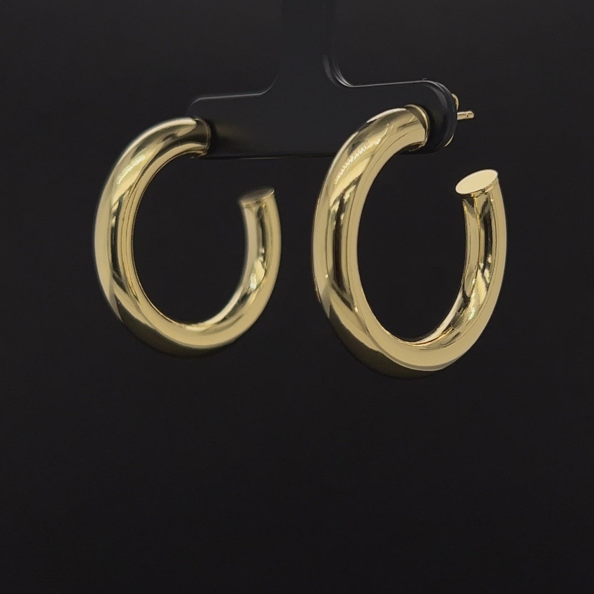 Emma Gold Hoop Earrings – Thick Chunky Hoop Earrings